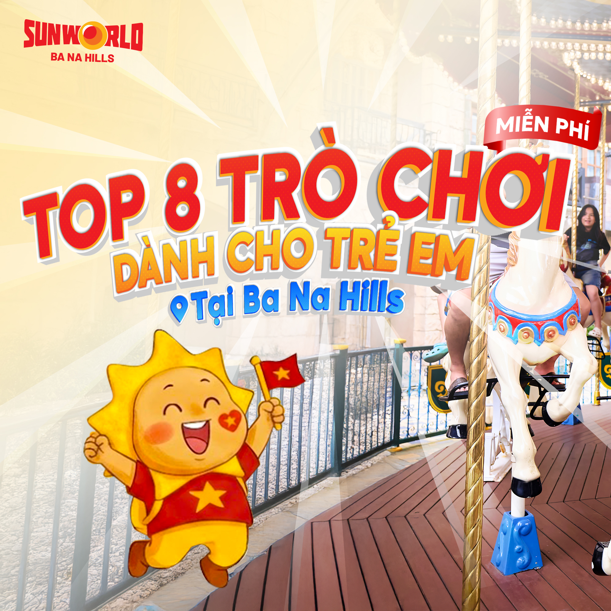 Top 8 trò chơi trẻ em ở Bà Nà Hills bé nào cũng mê nên trải nghiệm
